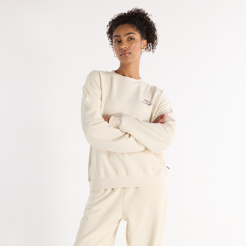 

Dámská mikina New Balance WT43559LIN – béžové