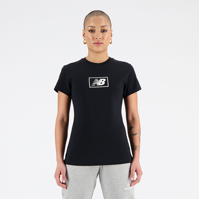 Levně Dámské tričko New Balance WT33515BK – černé