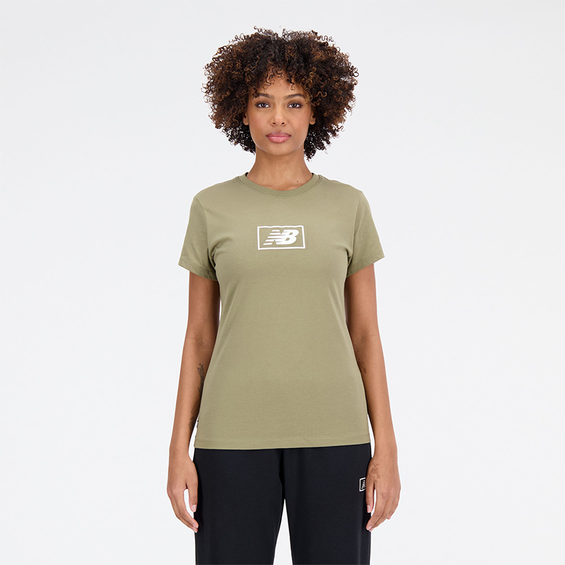 Levně Dámské tričko New Balance WT33515CGN – zelené