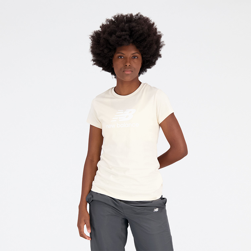 Levně Dámské tričko New Balance WT31546TCM – béžové