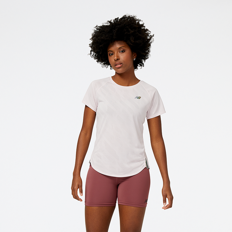 Levně Dámské tričko New Balance WT23281SOI – růžové