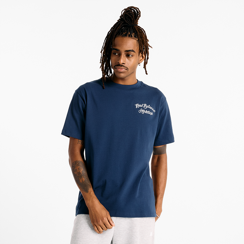 

Pánské tričko New Balance MT43556NNY – tmavomodrá