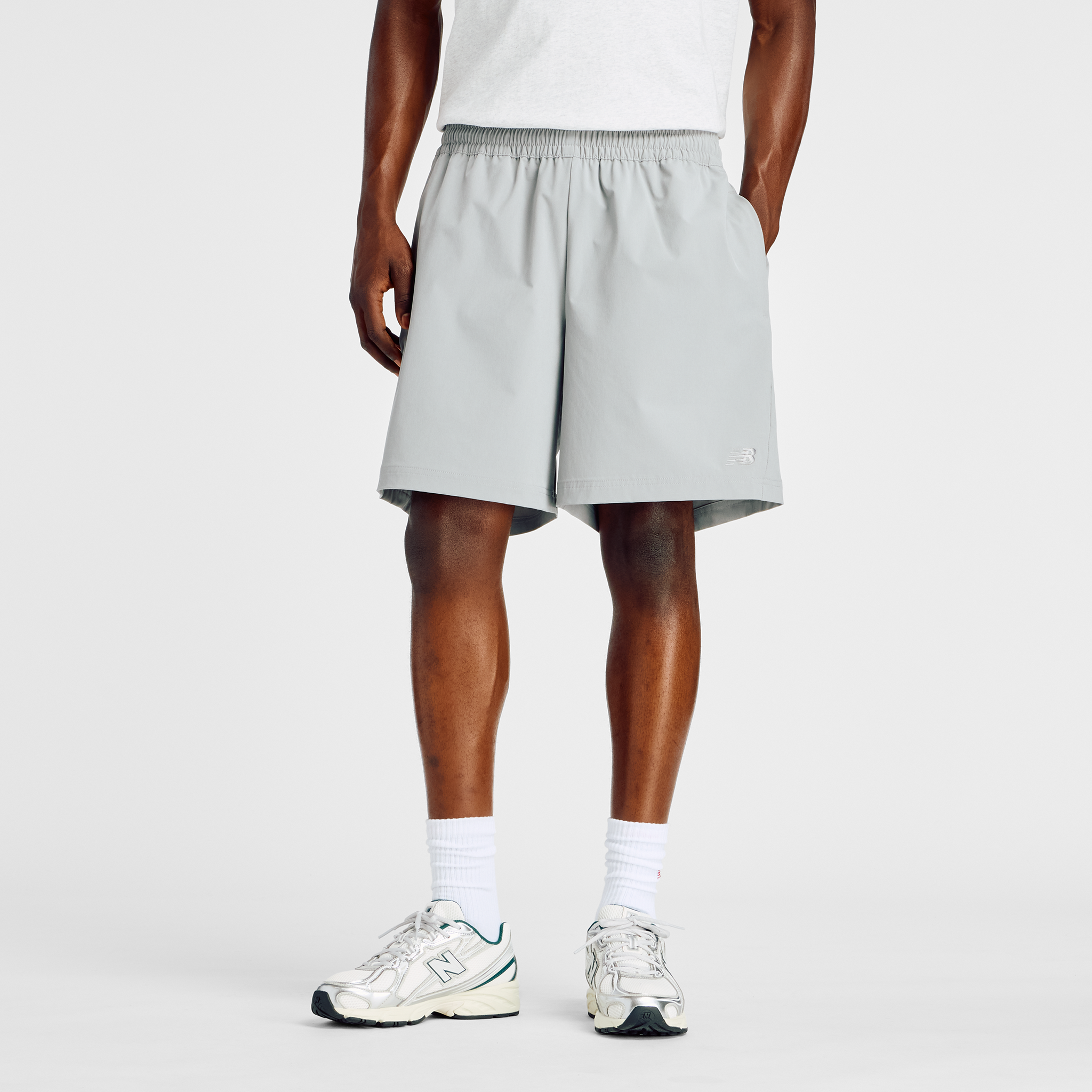 

Pánské šortky New Balance MB6174CDYST – šedé