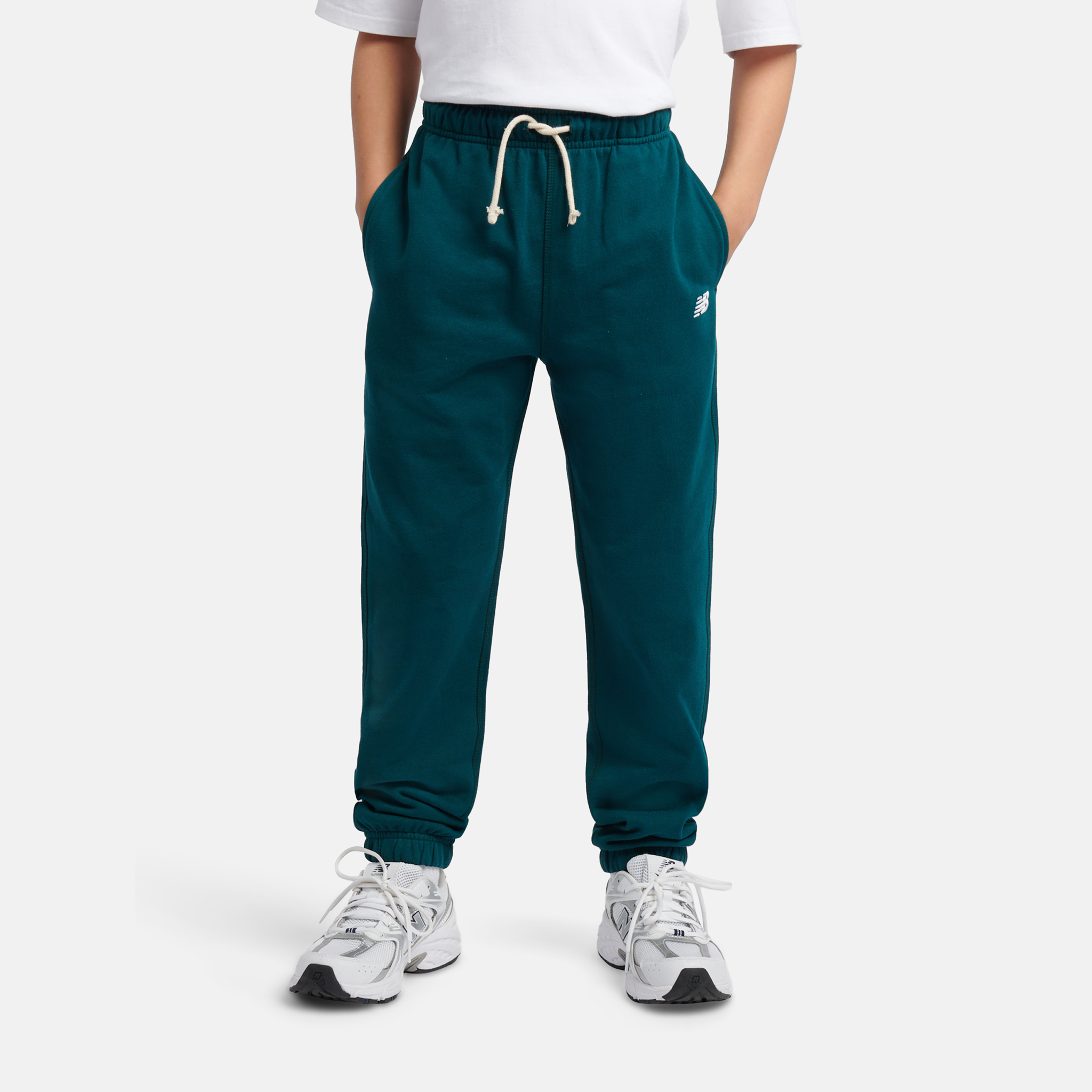 

Dětské kalhoty New Balance LAKB0060AAV – zelené