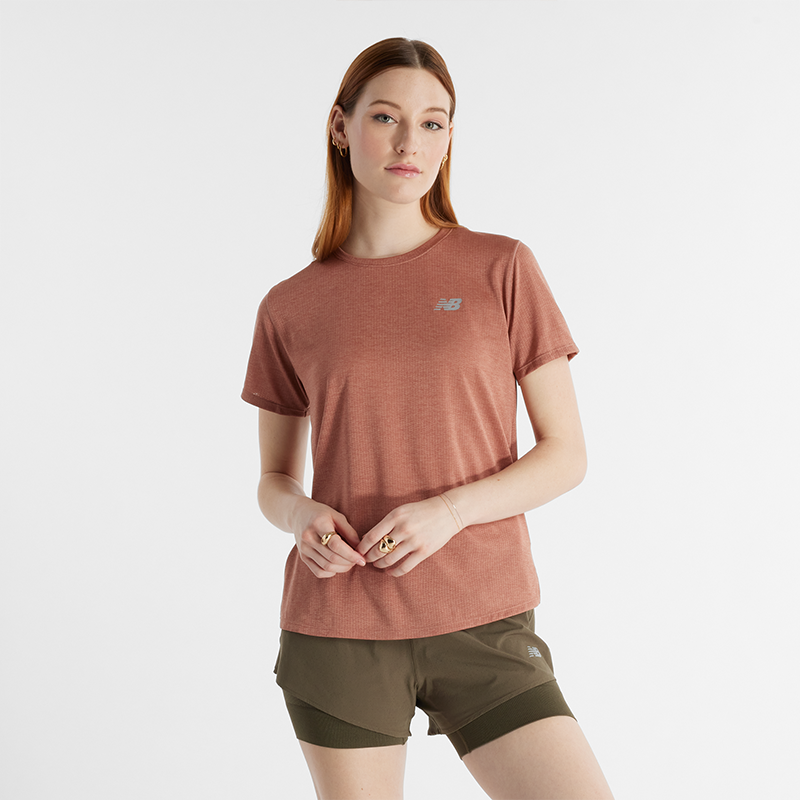 

Dámské tričko New Balance WT41253SWA – hnědý