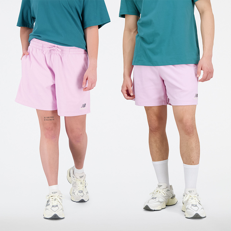 Levně Unisex šortky New Balance US21500LLC – růžové