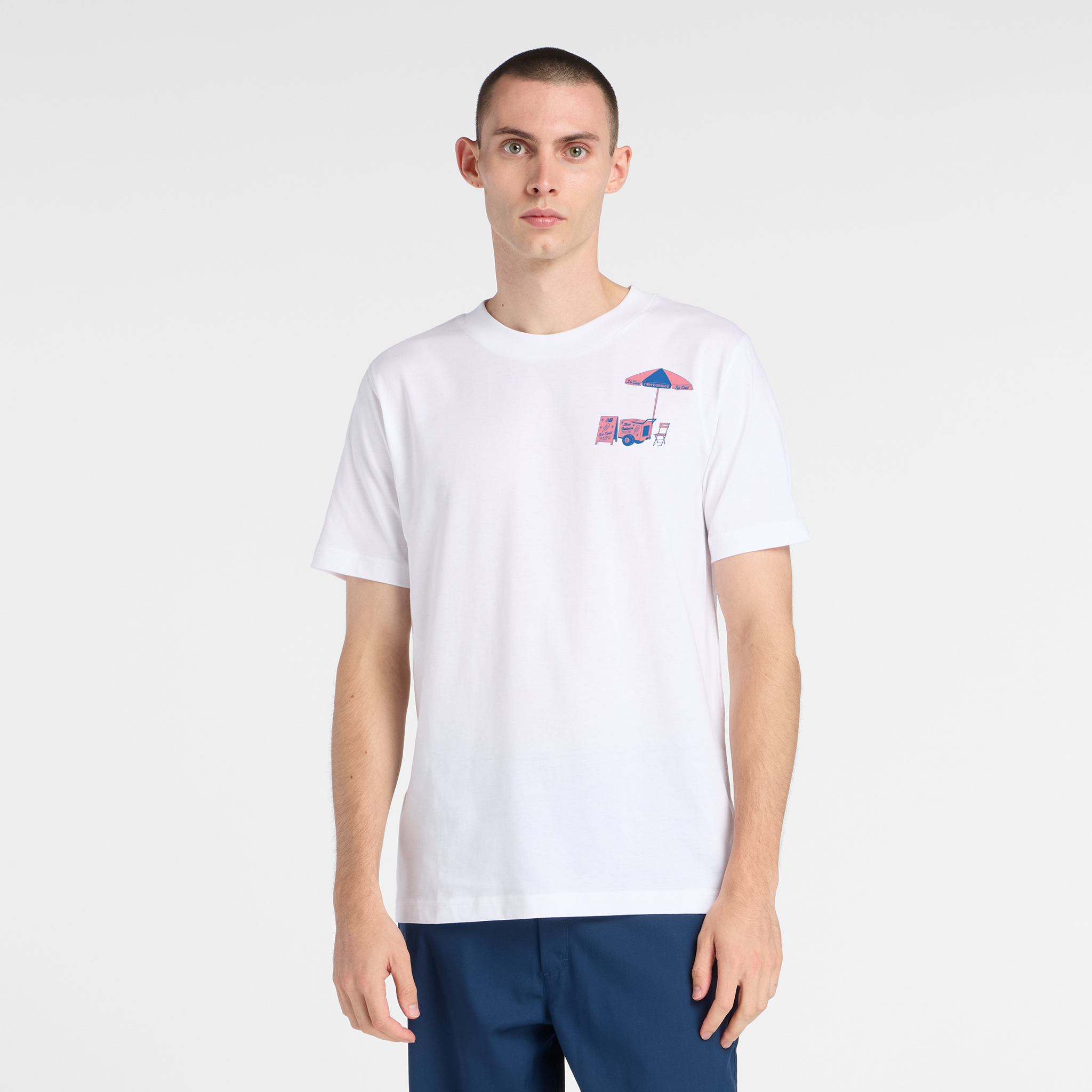 Pánské tričko New Balance MT61T2QHWT – bílé