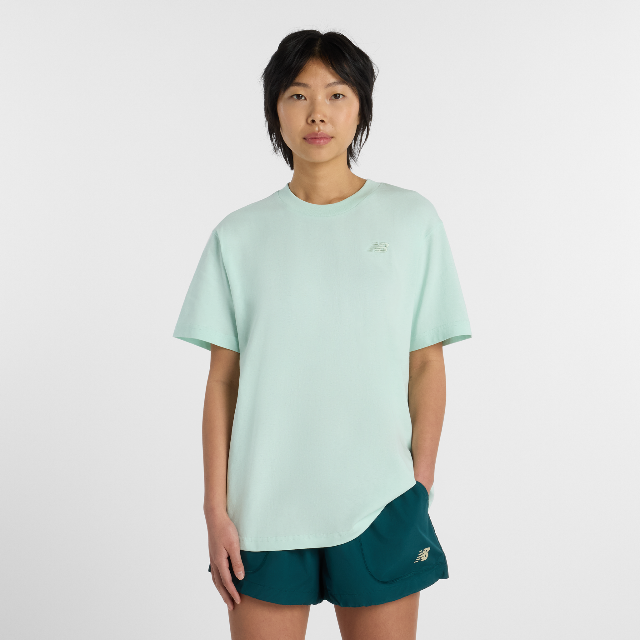 Dámské tričko New Balance WT41501COJ – mátové