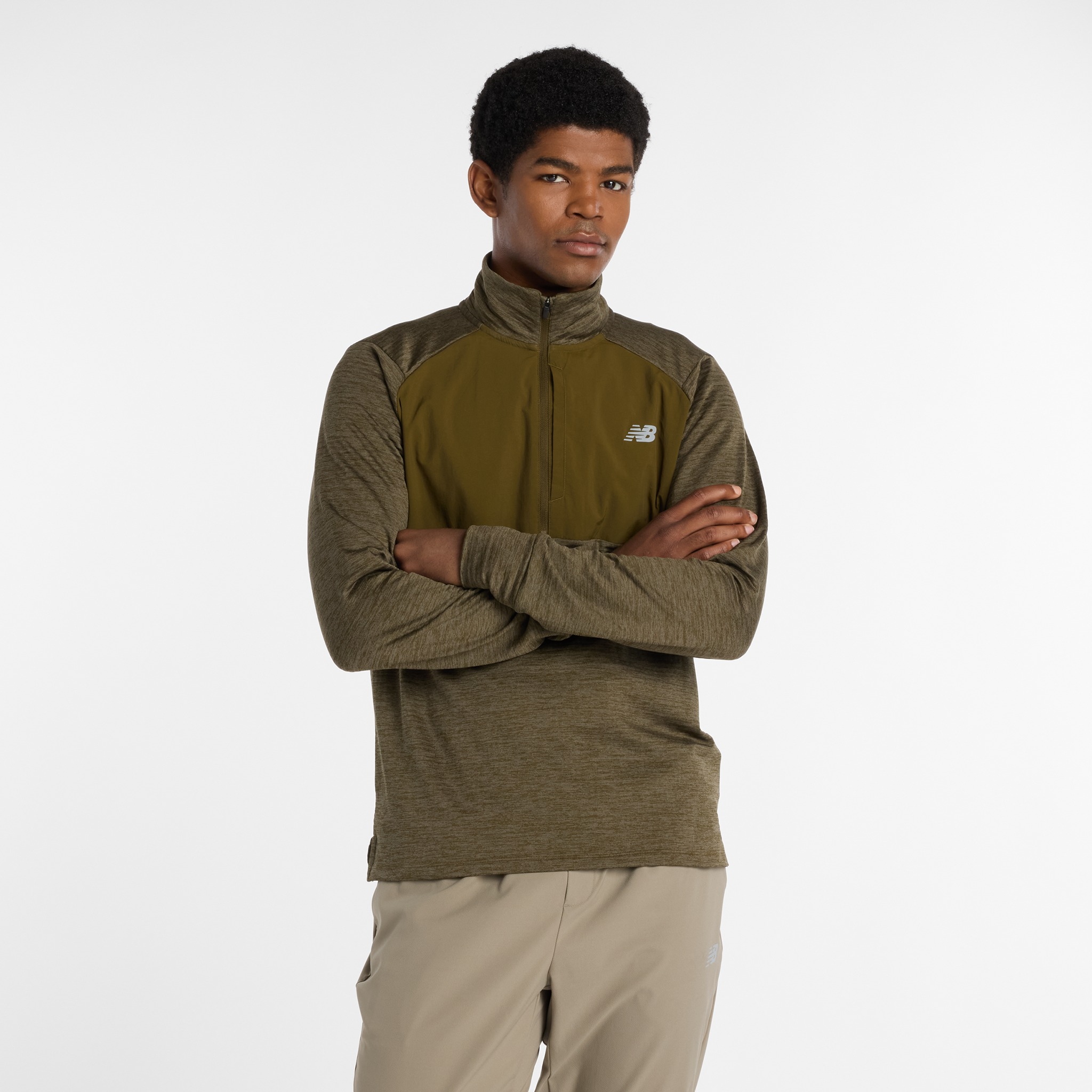 

Pánská mikina New Balance MT43204WOO – zelené