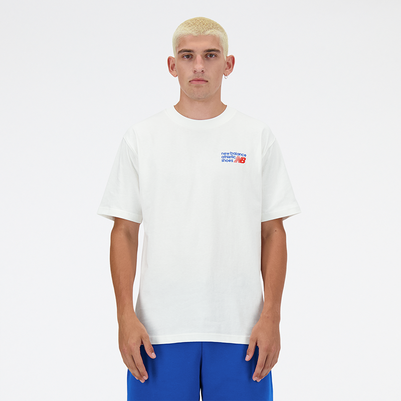 

Pánské tričko New Balance MT41908SST – bílé