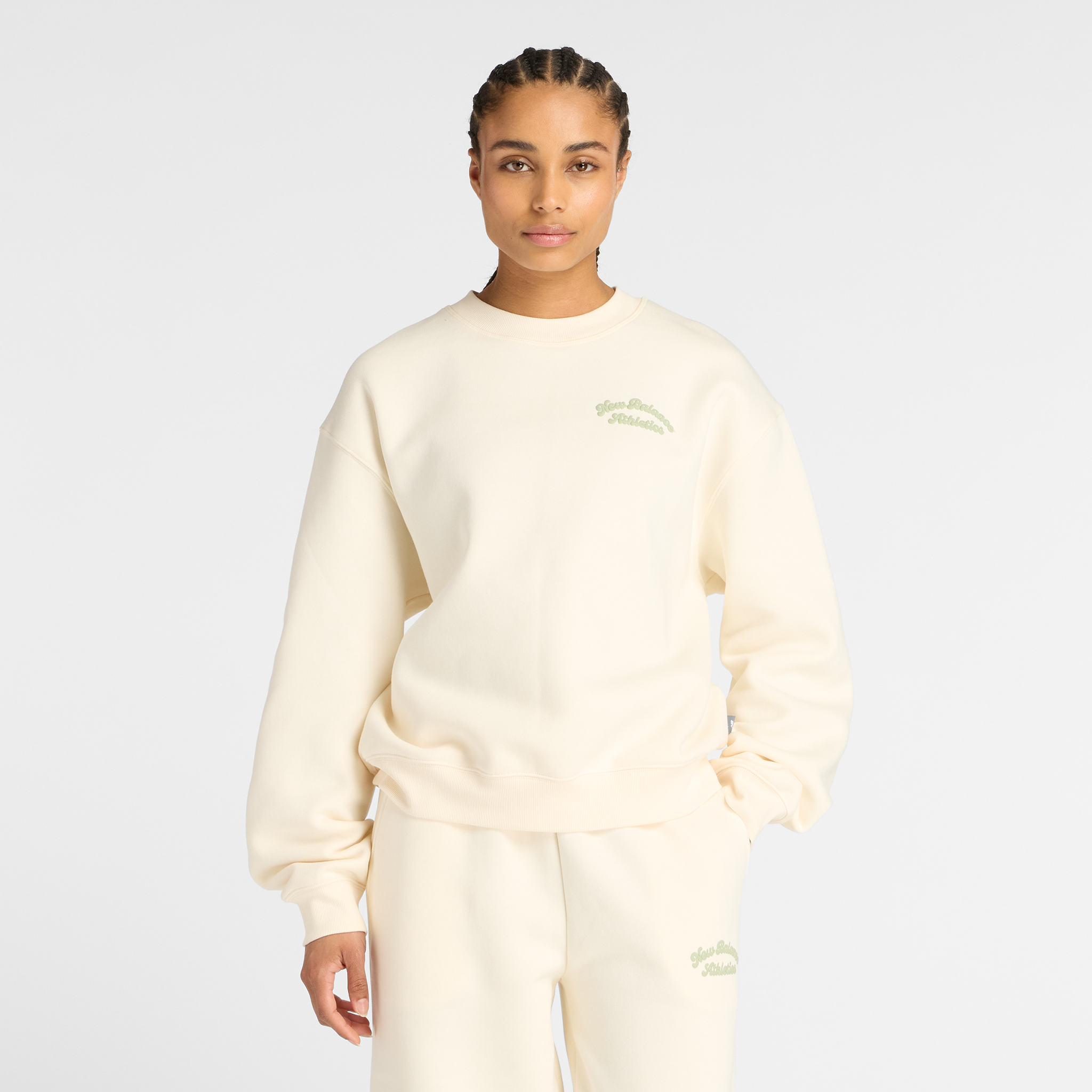 

Dámská mikina New Balance WT53516PEF – béžové