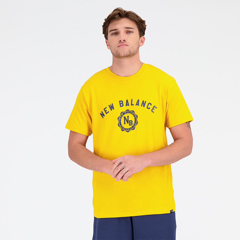 Levně Pánské tričko New Balance MT31904VGL – žluté