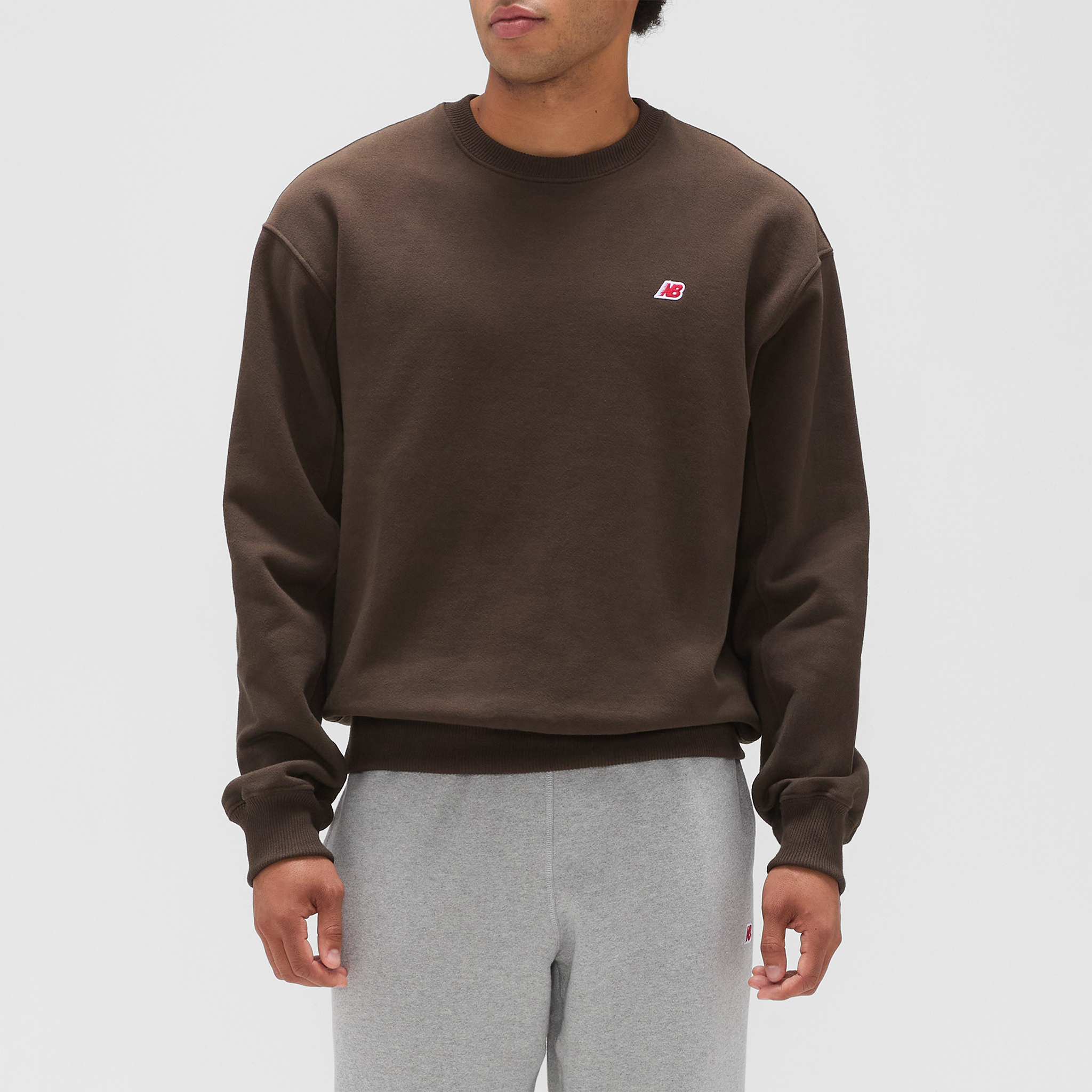 

Pánská mikina New Balance MADE in USA MT43541RHE – hnědý