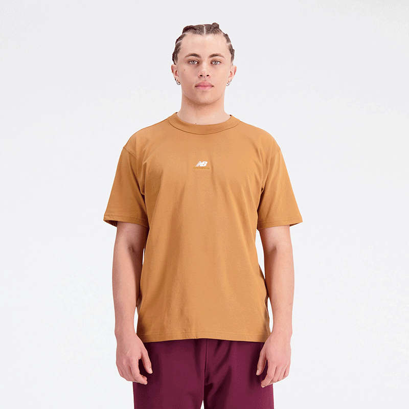 

Pánské tričko New Balance MT31504TOB – hnědý