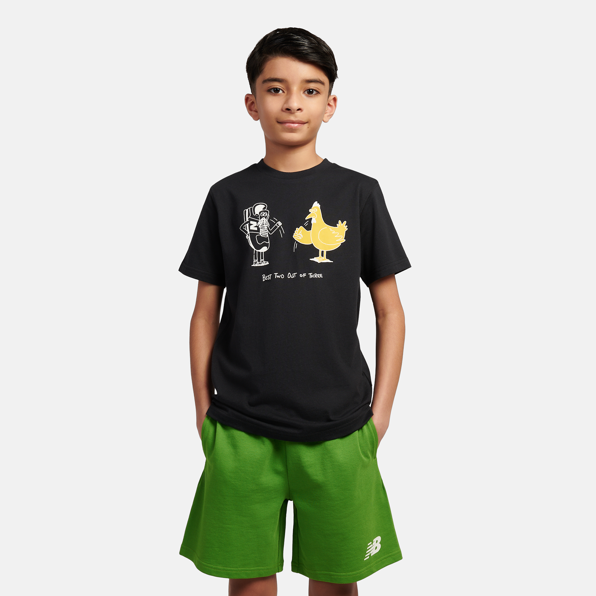 

Dětské tričko New Balance LAKB0257BK – černé