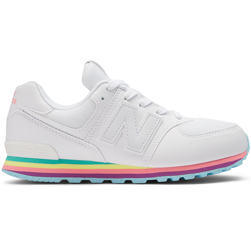 

Dětské boty New Balance GC574KIJ – bílé