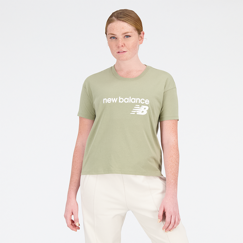 Levně Dámské tričko New Balance WT03805OLF – zelené