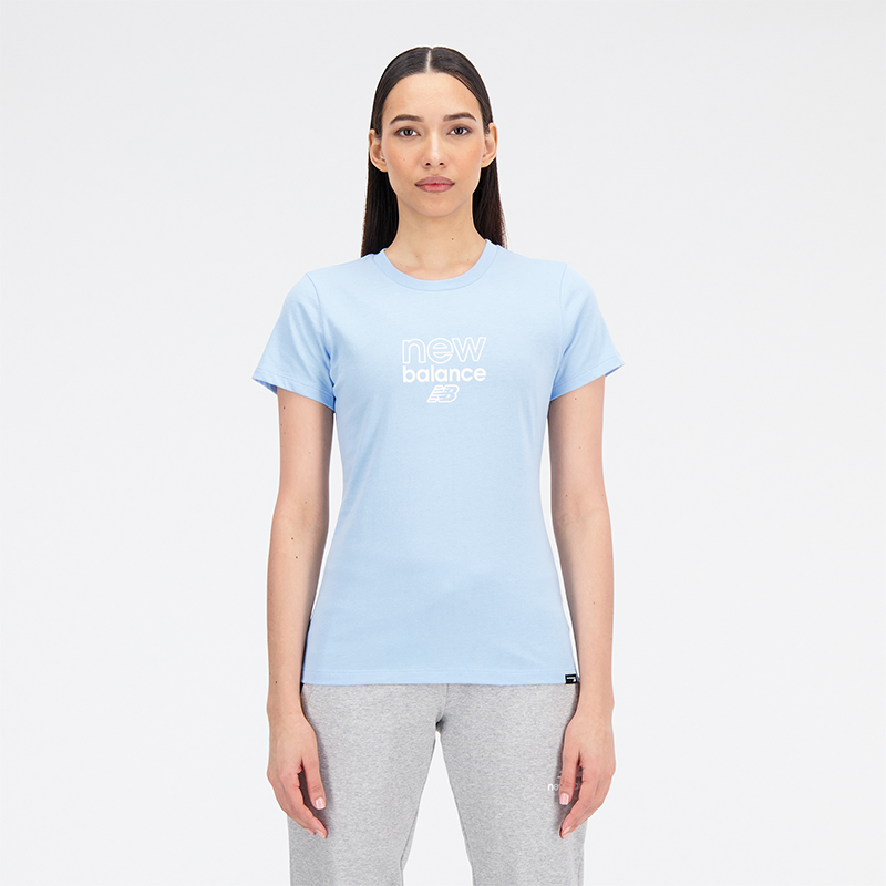 Levně Dámské tričko New Balance WT33507BLZ – modré