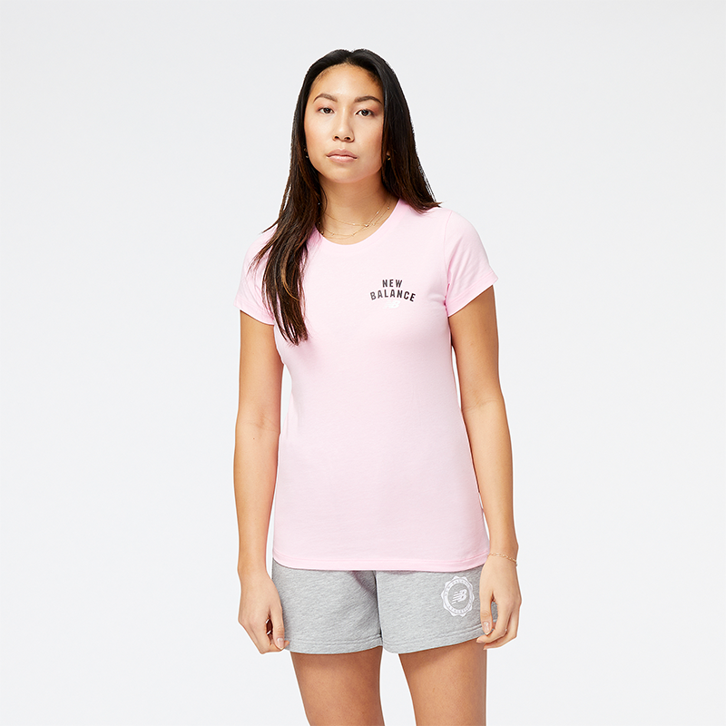 Levně Dámské tričko New Balance WT31804OTP – růžové